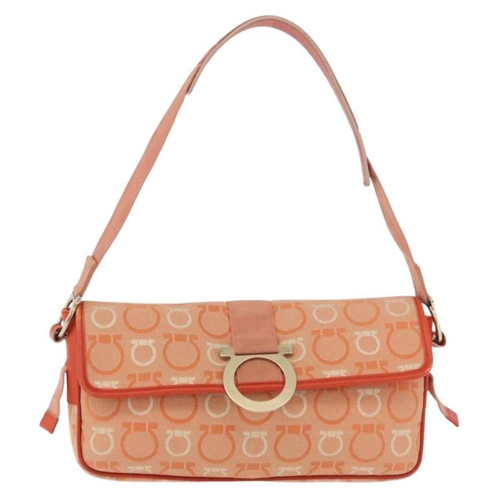 Salvatore Ferragamo Gancini Shoulder Bag Orange